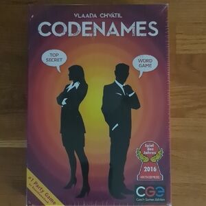 Codenames Board Game by - Black and Orange